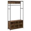 vidaXL Garderobenst&auml;nder mit Schuhbank Raucheiche 100 x 32 x 180,5 cm