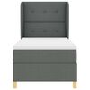vidaXL Boxspringbett mit Matratze Dunkelgrau 90x190 cm Dunkelgrau