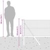 vidaXL Zaun mit Pfosten Silber 0,8 x 10 m Stahl