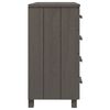 vidaXL Sideboard HAMAR Hellgrau 79x40x80 cm Massivholz Kiefer