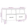 vidaXL TV-Schrank Grau Sonoma 80x36x50 cm Holzwerkstoff