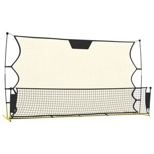 vidaXL Fu&szlig;ball-Rebounder Schwarz und Gelb 183x85x120 cm Polyester