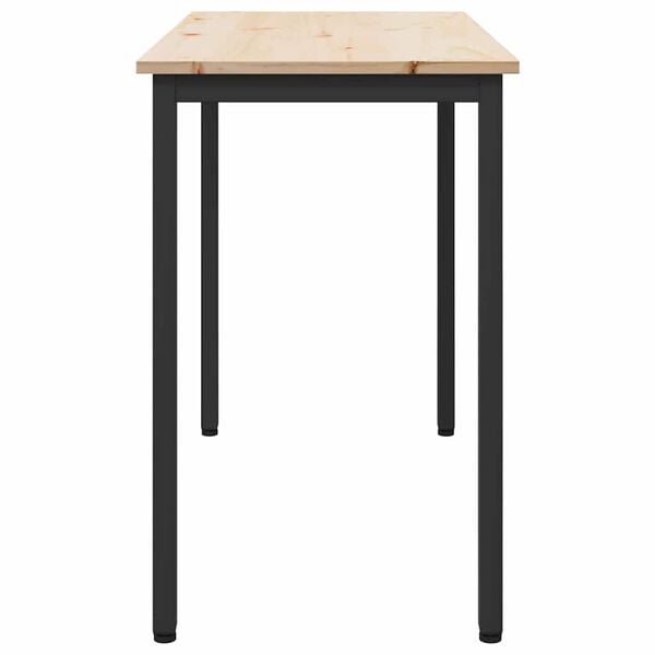 vidaXL Tisch Natur 100 x 50 x 77 cm Ingenieure Holz und Stahl