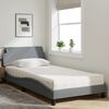 vidaXL Bett mit Matratze "Dover" Hellgrau 100x200 cm Stoff