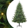 vidaXL K&uuml;nstlicher vorbeleuchteter Weihnachtsbaum Gr&uuml;n 180 cm