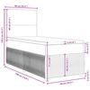 vidaXL Boxspringbett mit Matratze Hellgrau 90x190 cm Samt