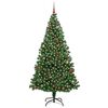 vidaXL K&uuml;nstlicher Weihnachtsbaum mit 300 LEDs mit St&auml;nder Gr&uuml;n 210 cm