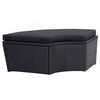 vidaXL Outdoor-Loungebett mit Dach Poly Rattan Schwarz