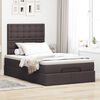 vidaXL Ottoman-Bett mit Matratze & LEDs Dunkelbraun 120x190 cm Stoff