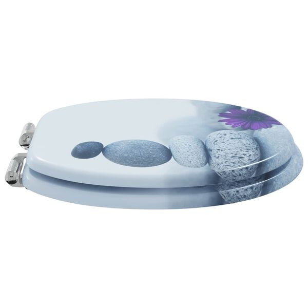 vidaXL Toilettensitze 2 Stk. Soft-Close-Deckel MDF Kiesel-Design