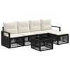 vidaXL Gartensofa-set 6 stk. Schwarz Poly-Rattan