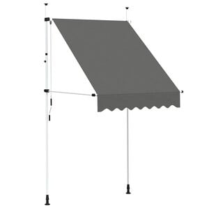 vidaXL Einziehbare Markise Handbetrieben 150 cm Anthrazit