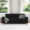 vidaXL 3-Sitzer-Sofa Schwarz 220x78x84 cm Stoff