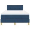 vidaXL LED Boxspringbett mit Matratze mit LED Blau 120 x 190 cm Stoff