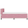 vidaXL Boxspringbett mit Matratze mit Kopfteil Rosa 200 x 100 cm Samt