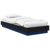 vidaXL Bettgestell mit LED Schwarze Eiche 80 x 200 cm Holzwerkstoff