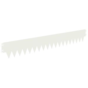 vidaXL Raseneinfassung 10 pcs 103 x 15 cm Metall Wei&szlig;