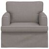 vidaXL Sofa 60cm Taupe Metall