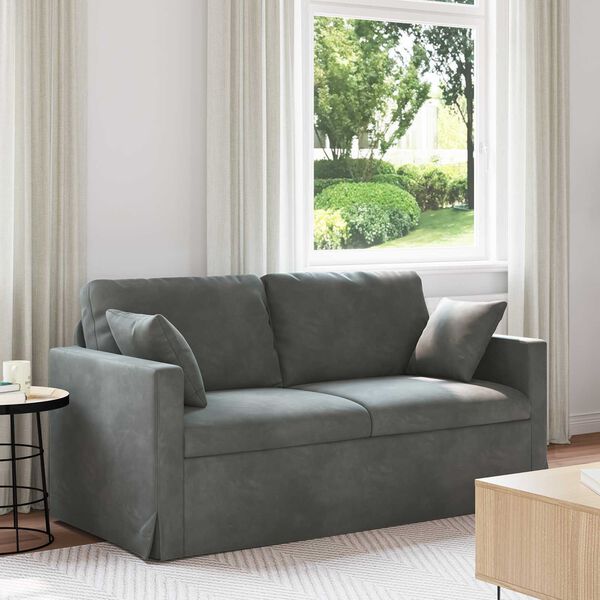 vidaXL Sofa Dunkelgrau 158 x 78 x 80 cm Samt