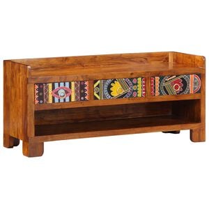 vidaXL Schuhbank Honigbraun 100 x 35 x 45 cm Akazienmassivholz