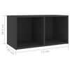 vidaXL 5-tlg. TV-Schrank-Set Grau Holzwerkstoff