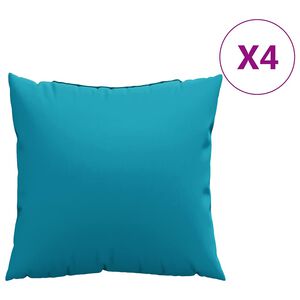 vidaXL Sofakissen 4 Stk. Blau 50x50 cm Stoff