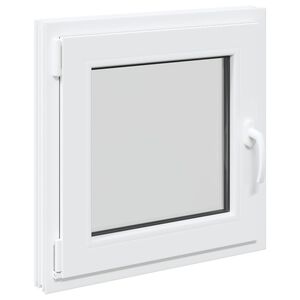 vidaXL Kellerfenster RISOR 50 x 50 cm PVC und Glas Wei&szlig;
