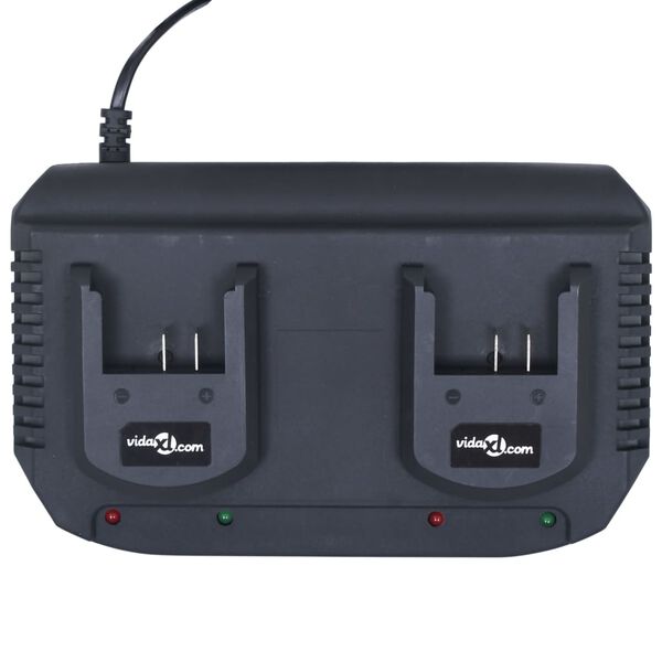 vidaXL Doppel-Schnellladeger&auml;t f&uuml;r 20V-Li-Ionen-Batterien