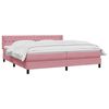 vidaXL Boxspringbett mit Matratze Rosa 200x220 cm Samt