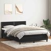vidaXL Boxspringbett mit Matratze Schwarz 140x210 cm Samt