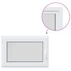 vidaXL Kellerfenster Innenseite Farbe Wei&szlig; RISOR 90 x 55 cm