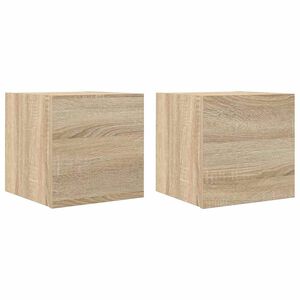 vidaXL TV-Wandschr&auml;nke 2 Stk. Sonoma-Eiche 30,5x30x30 cm
