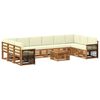 vidaXL Outdoor-Sofagarnitur 8 stk. Natur und Creme