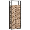 vidaXL Brennholzregal Mattschwarz 80 x 28 x 222 cm Stahl
