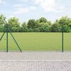 vidaXL Zaunpfosten Gr&uuml;n 50 x 0,8 m (25 x 25 mm Maschen) Stahl und PVC
