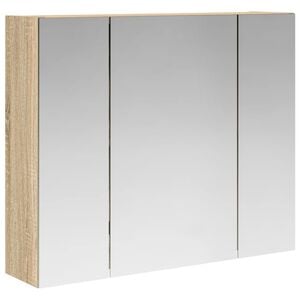 vidaXL Badezimmerspiegelschrank Sonoma-Eiche 60 x 14,5 x 50 cm