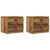 vidaXL Nachttische 2 Stk. Altholz-Optik 50x40x43,5 cm Holzwerkstoff
