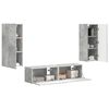 vidaXL TV-Schrankset Wandmontiert 2 pcs Beton Grau Holzwerkstoff