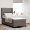 vidaXL Boxspringbett mit Matratze Taupe 100 x 200 cm Stoff