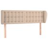 vidaXL Kopfteil mit Ohren Cappuccino-Braun 147x23x78/88 cm Kunstleder