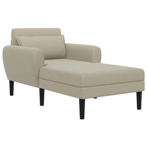 vidaXL Chaiselongue Sand Struktur-Samt