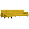 vidaXL Schlafsofa in L-Form Gelb 271x140x70 cm Samt