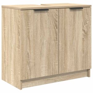 vidaXL Badezimmerschrank Sonoma-Eiche 64,5 x 33,5 x 59 cm