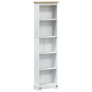 vidaXL B&uuml;cherregal 46 x 20 x 170 cm Massives Kiefernholz Wei&szlig;