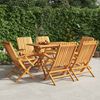vidaXL Gartenstühle 6 Stk. Klappbar 61x67x90 cm Massivholz Teak