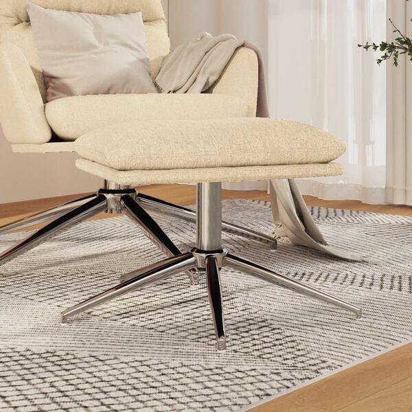 vidaXL Fu&szlig;hocker Creme 60x60x35 cm Stoff