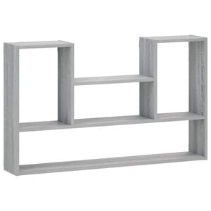 vidaXL Wandregal Sonoma-Grau 100 x 17 x 60 cm Holzwerkstoff
