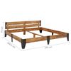vidaXL Massivholzbett Akazie Geb&uuml;rstet 200x200 cm