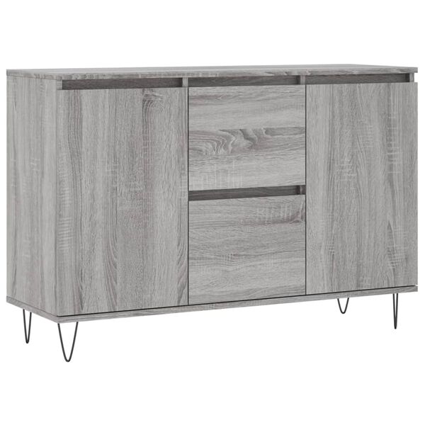 vidaXL Sideboard Grau Sonoma 101,5x35x70 cm Holzwerkstoff