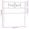 vidaXL Kopfteil Metall Weiß 100 cm
